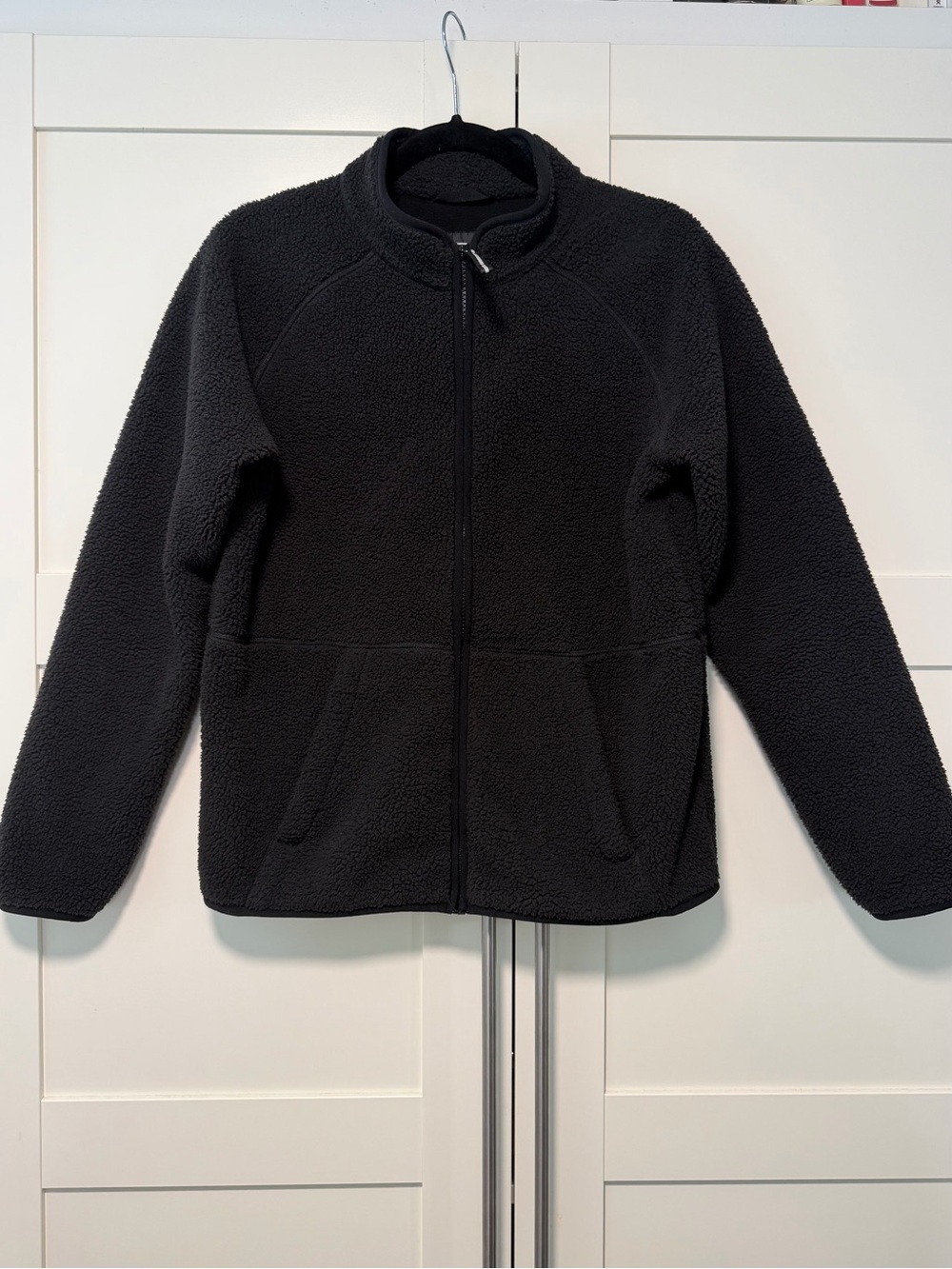 Cat & Jack Black Sherpa Full-Zip Jacket